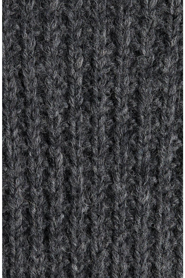 Alpaca Blend Full Zip Cardigan, Alternate, color, DARK GRAY MELANGE