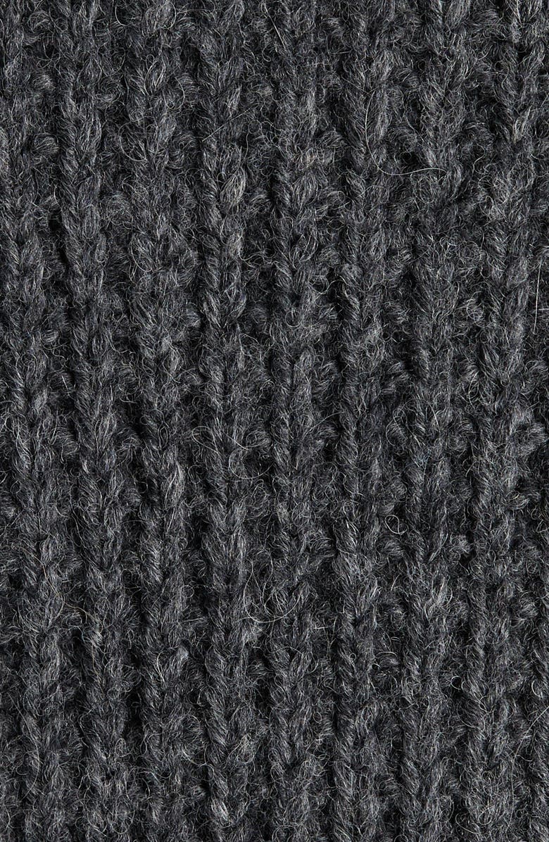 Moncler Alpaca Blend Full Zip Cardigan, Alternate, color, Dark Gray Melange