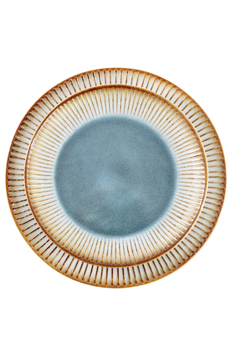 Elama Louann 16 Piece Stoneware Dinnerware Set, Alternate, color, Beige