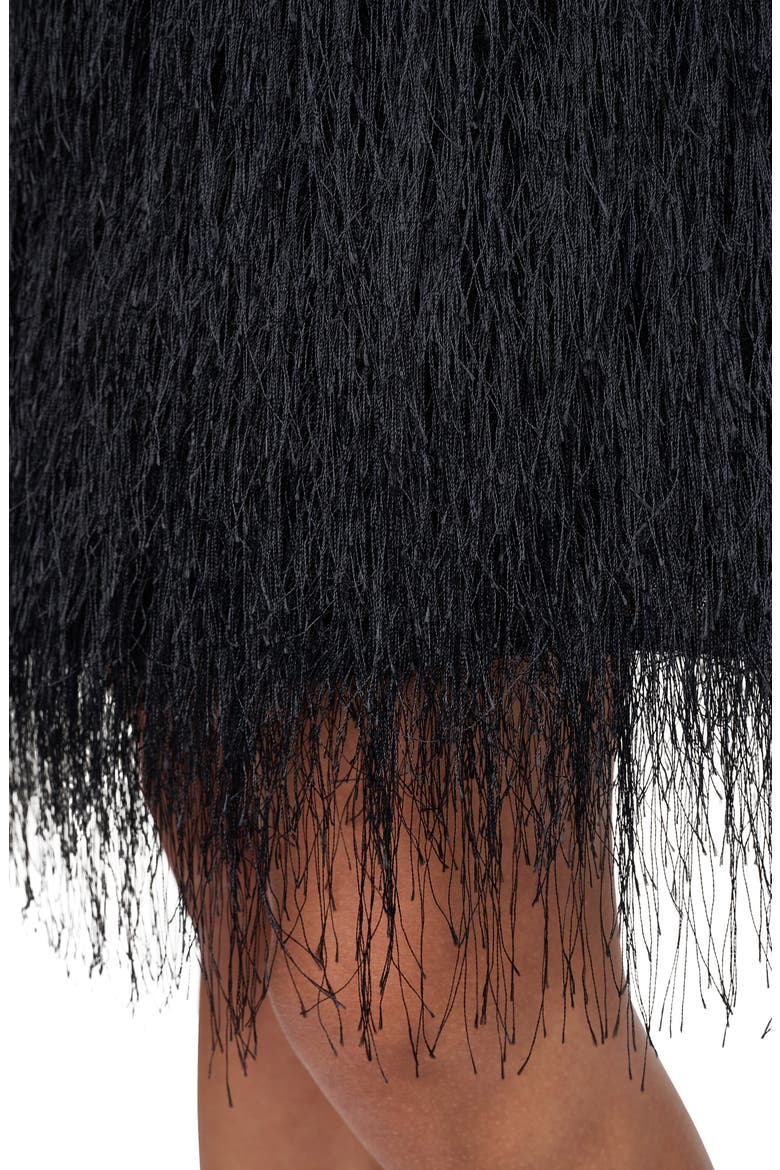 City Fringe Skirt, Alternate, color, BLACK