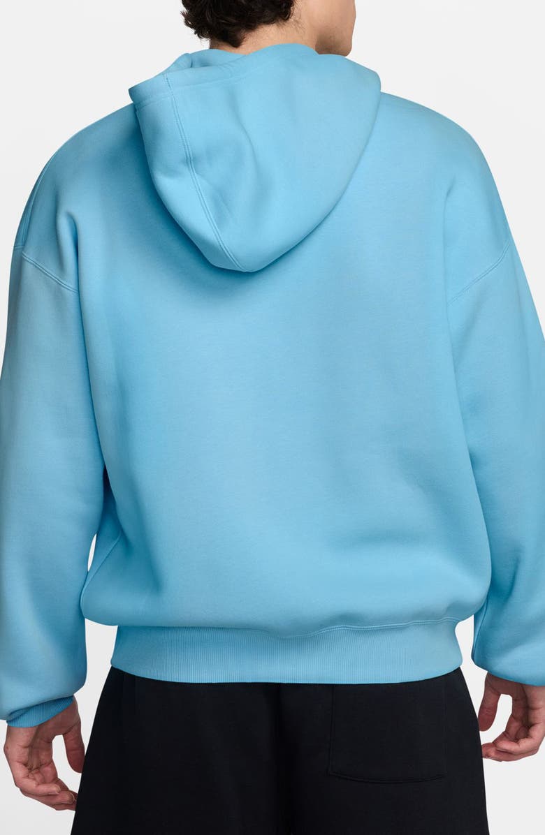 Jordan Brooklyn Fleece Oversize Hoodie, Alternate, color, Blue Chill/ Black