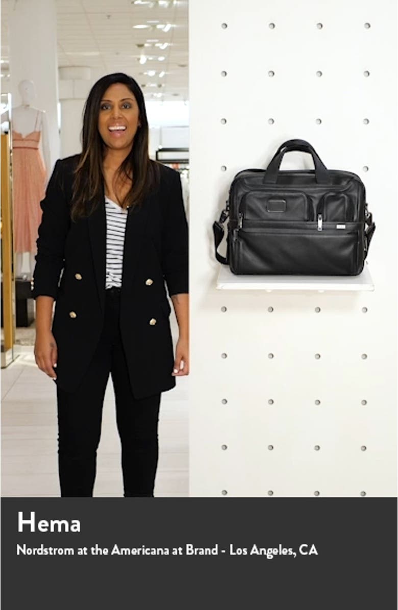 Alpha 3 Expandable Organizer Leather Laptop Briefcase, sales video thumbnail