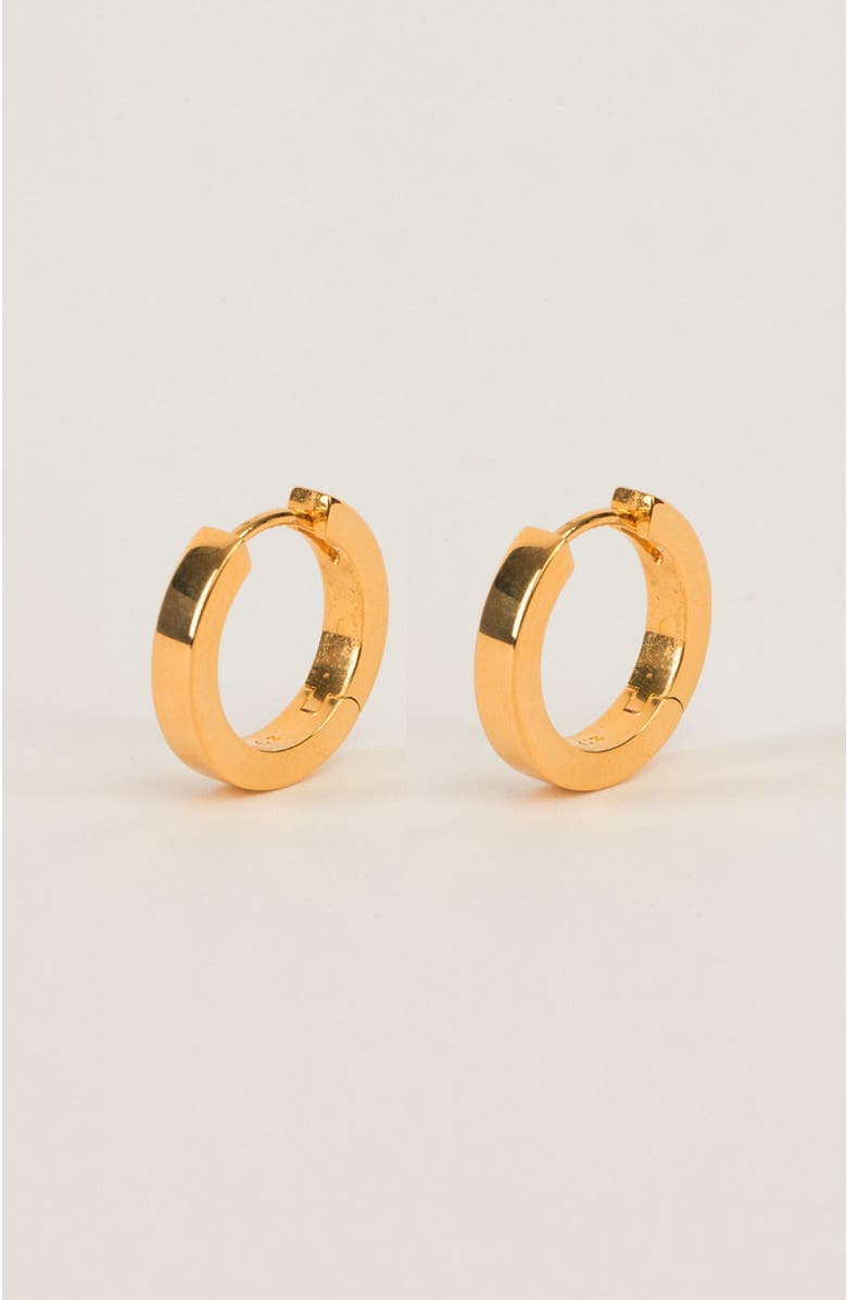Gwen Beloti Golden Huggie Hoop Earrings, Main, color,
