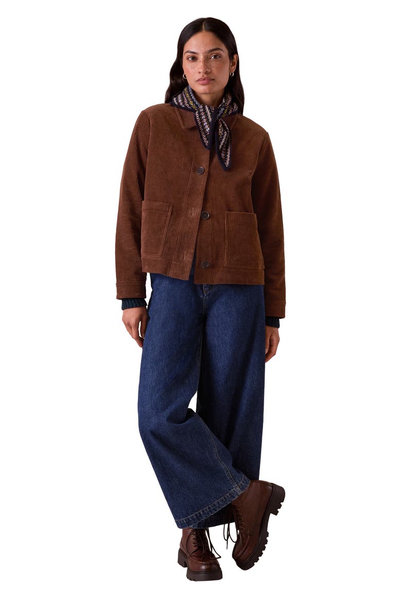 Cord Utility Jacket, Alternate, color, Chocolate