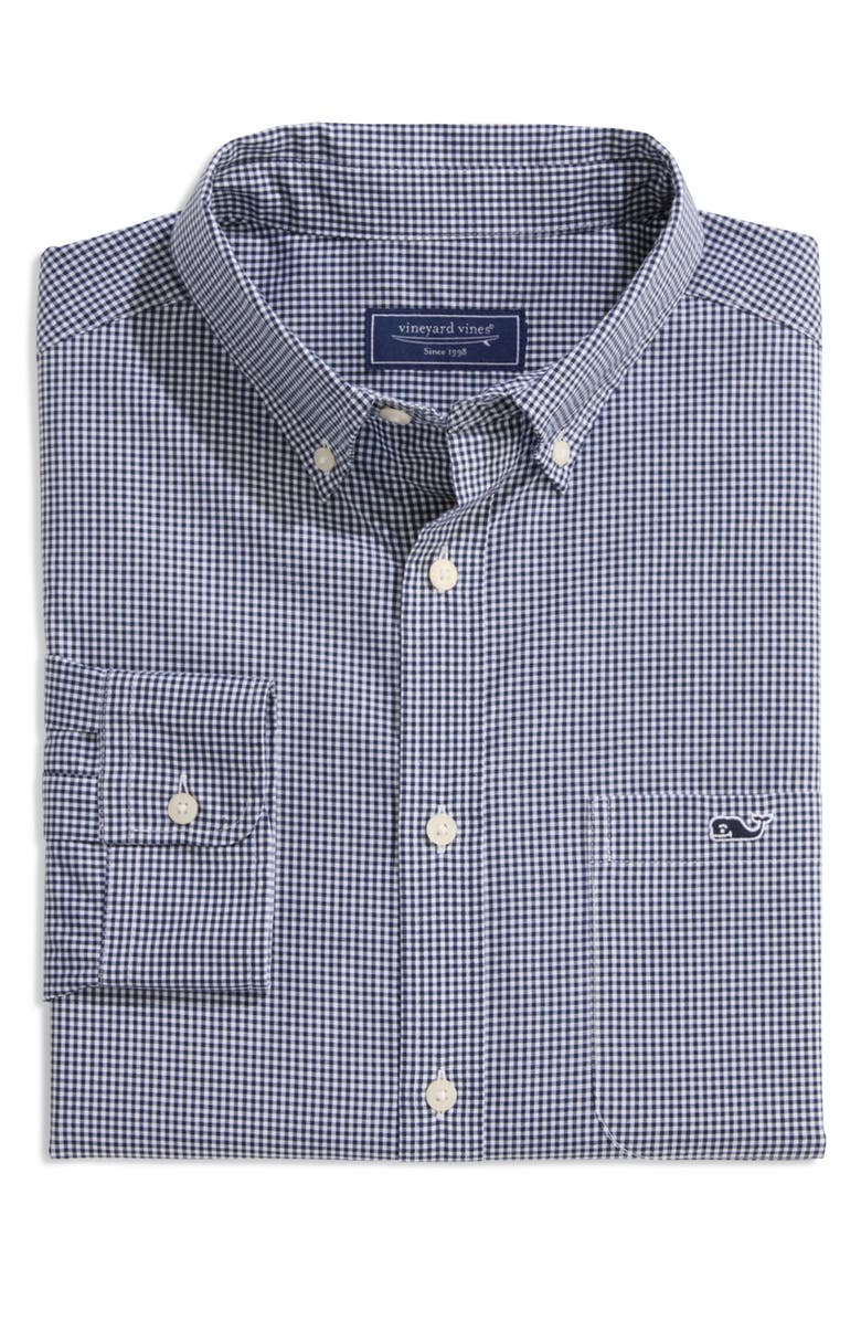 vineyard vines Anegada Gingham Button-Down Shirt, Main, color,
