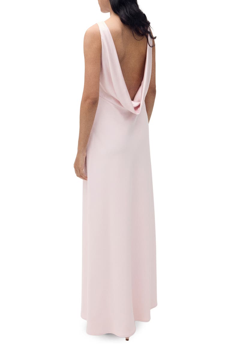 Open Back Satin Gown, Alternate, color, PASTEL PINK