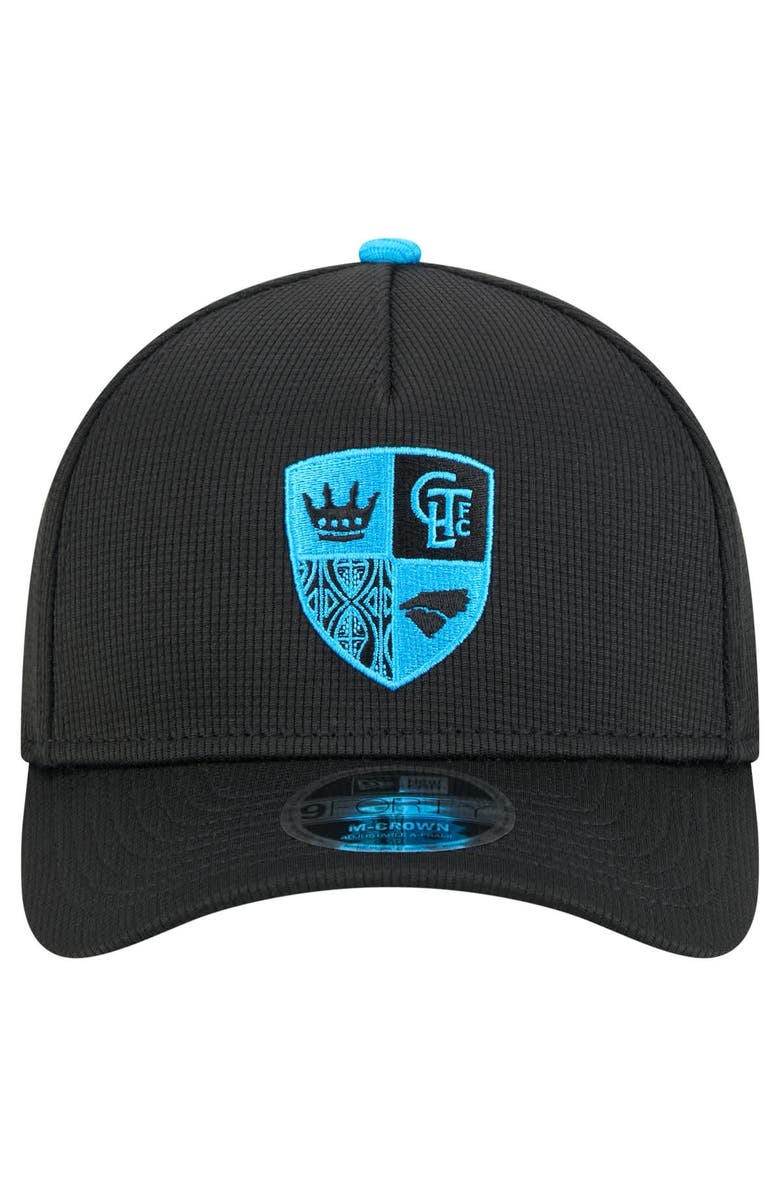 New Era Men's New Era Black Charlotte FC 2025 Jersey Hook 9FORTY M-Crown Adjustable Hat, Alternate, color,