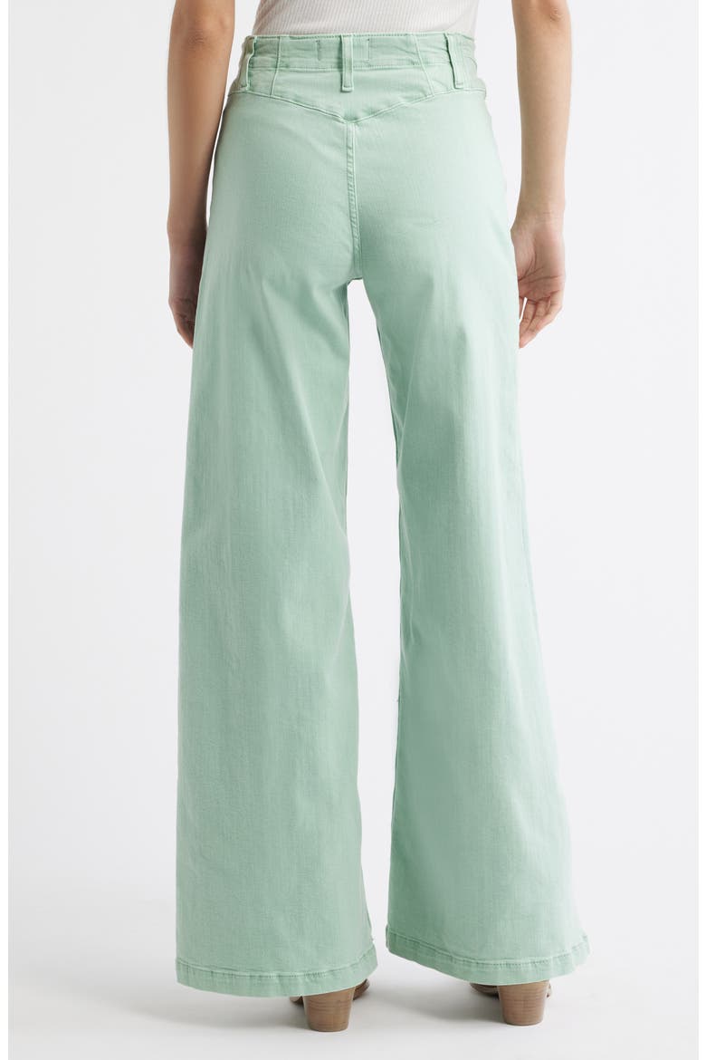 Libre Front Yoke Wide Leg Jeans, Alternate, color, CAMEO GREEN