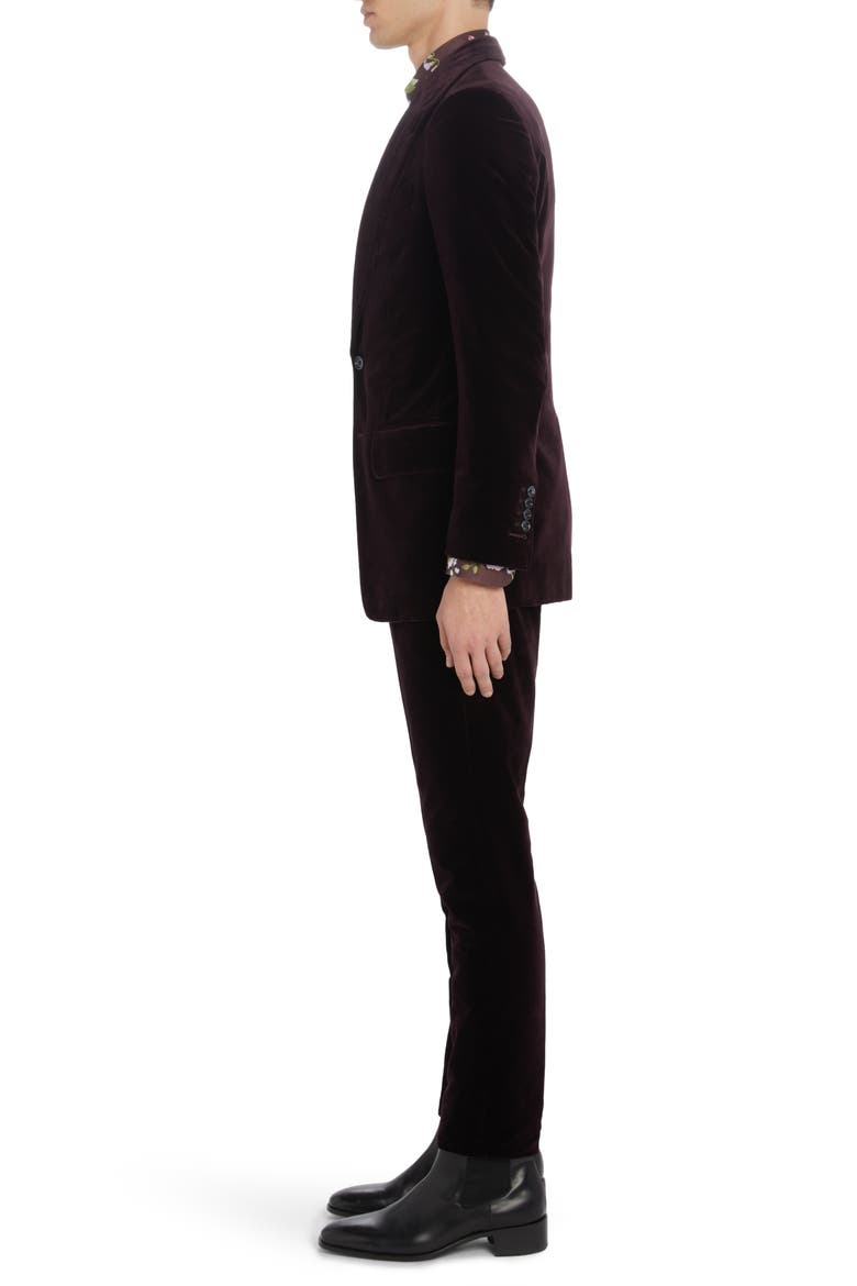 Atticus Cotton Velveteen Cocktail Jacket, Alternate, color, MULBERRY