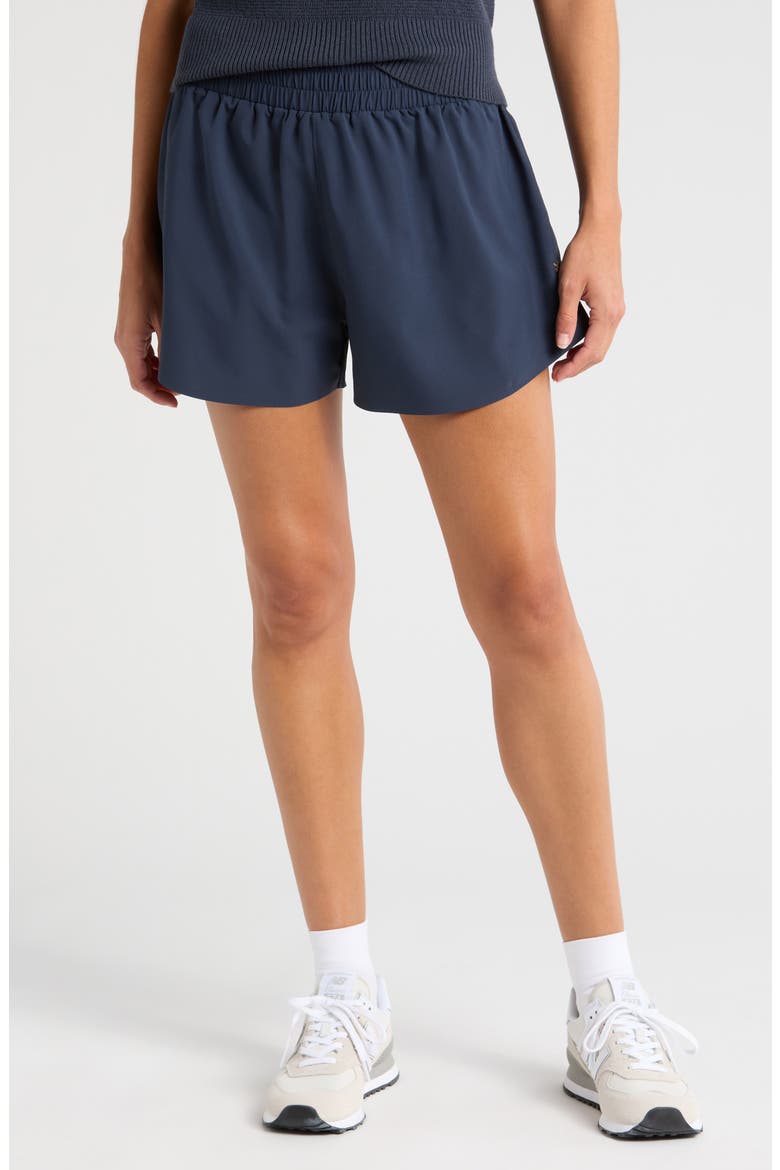 Mirage 3-Inch Lined Recycled Polyester Running Shorts, Main, color, NAVY BLUE