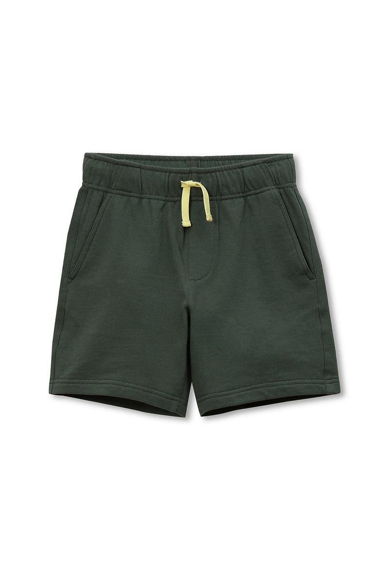 Boys Pull On Linen Shorts, Main, color, Dark Forest Green