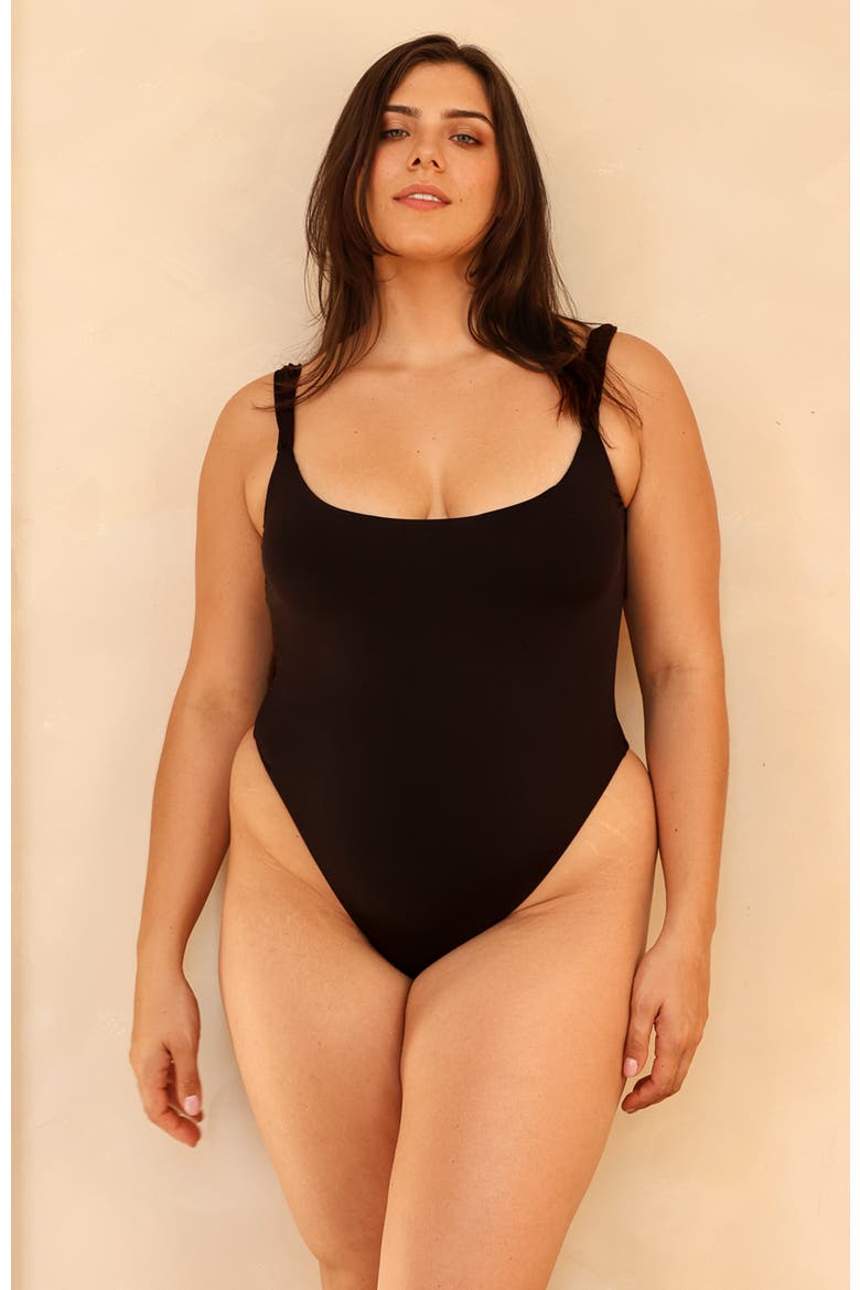 Lydia One Piece, Alternate, color, Black