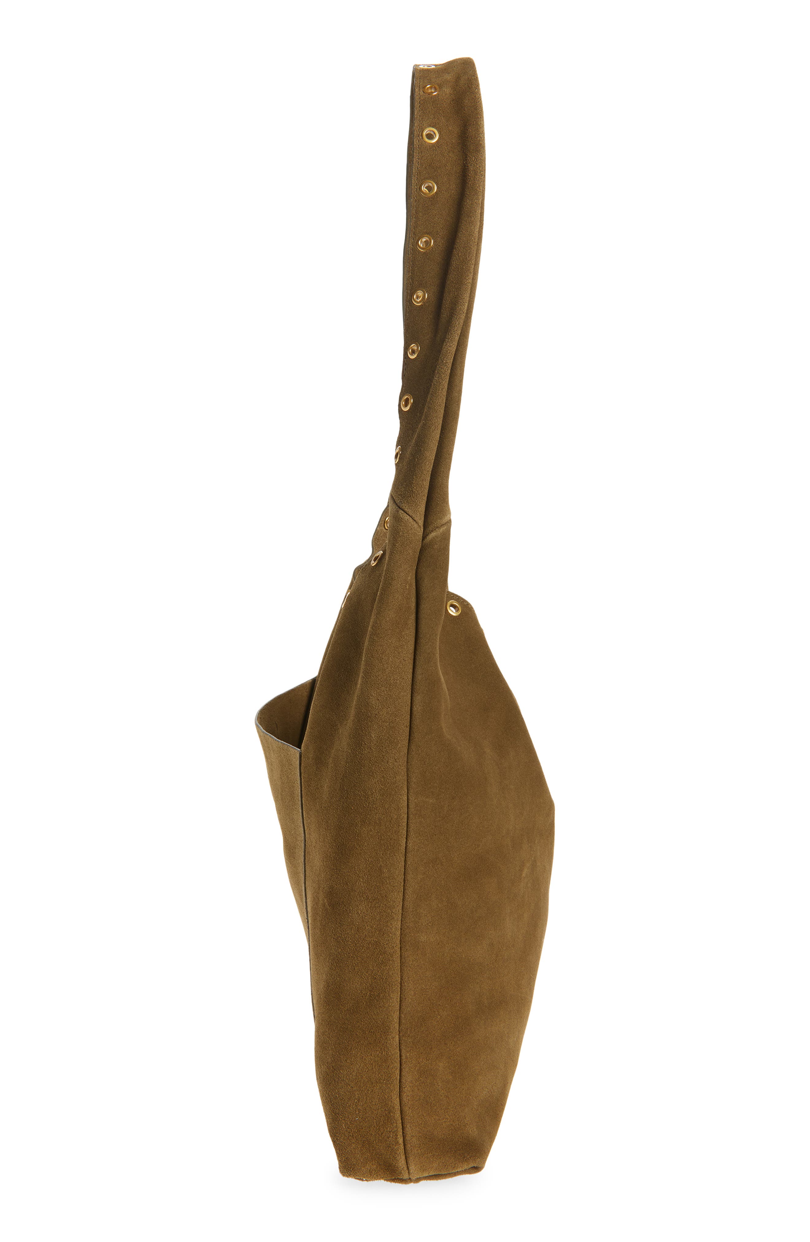 Rebecca Minkoff Industry Suede Slouchy Hobo Bag, Alternate, color, Jungle
