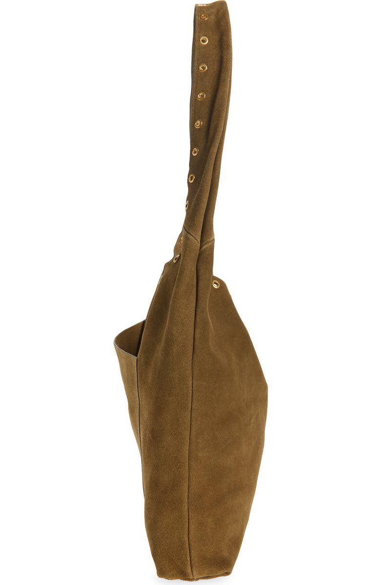 Rebecca Minkoff Industry Suede Slouchy Hobo Bag, Alternate, color, Jungle