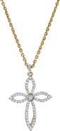 LuvMyJewelry Heavens Whisper 10K Gold Diamond Cross Pendant - 0.25 CT