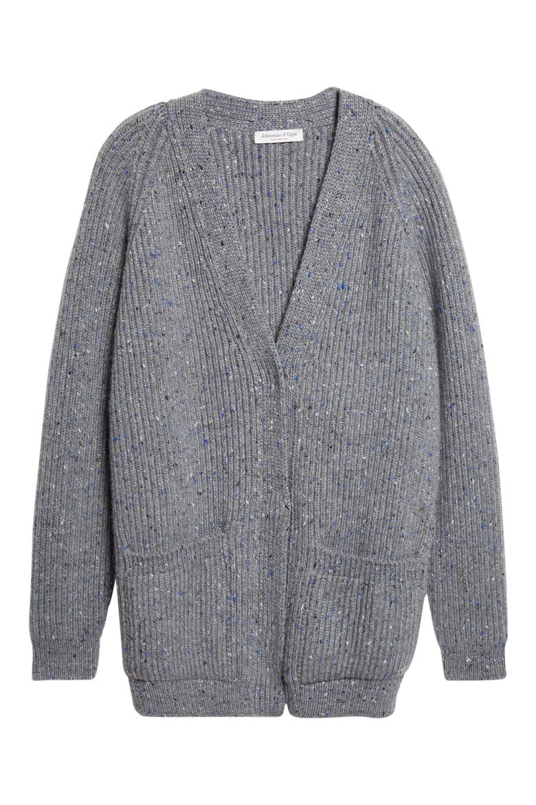 Norah Cashmere Donegal Rib Cardigan, Alternate, color, CAIRNGORM DONEGAL