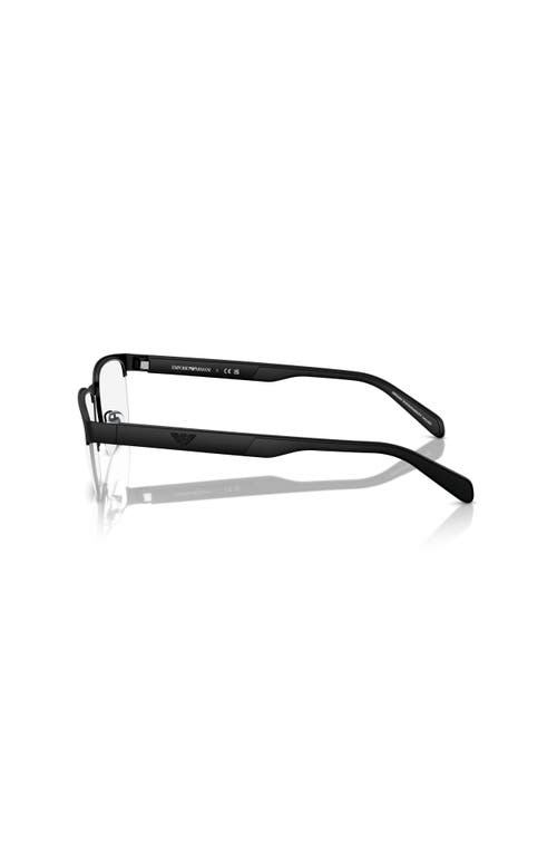 Emporio Armani 56mm Irregular Optical Glasses In Black