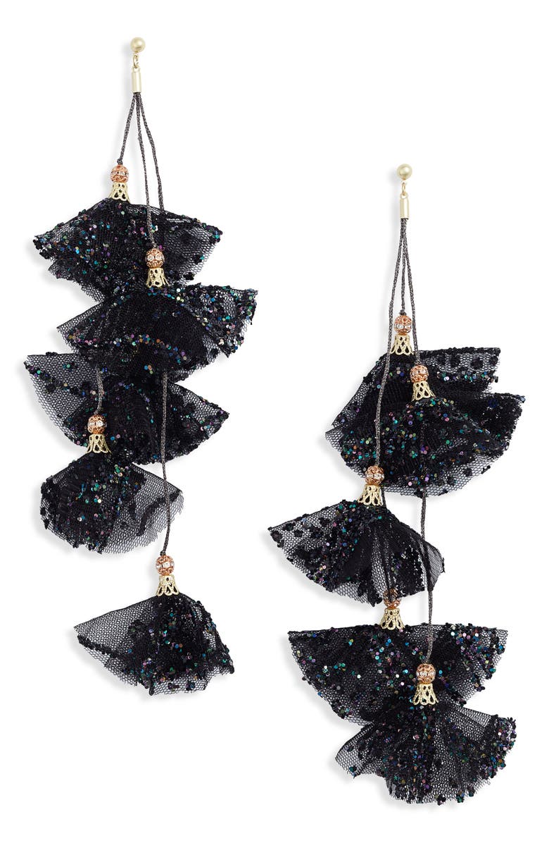 Stella + Ruby Melody Tulle Petal Earrings, Main, color, 