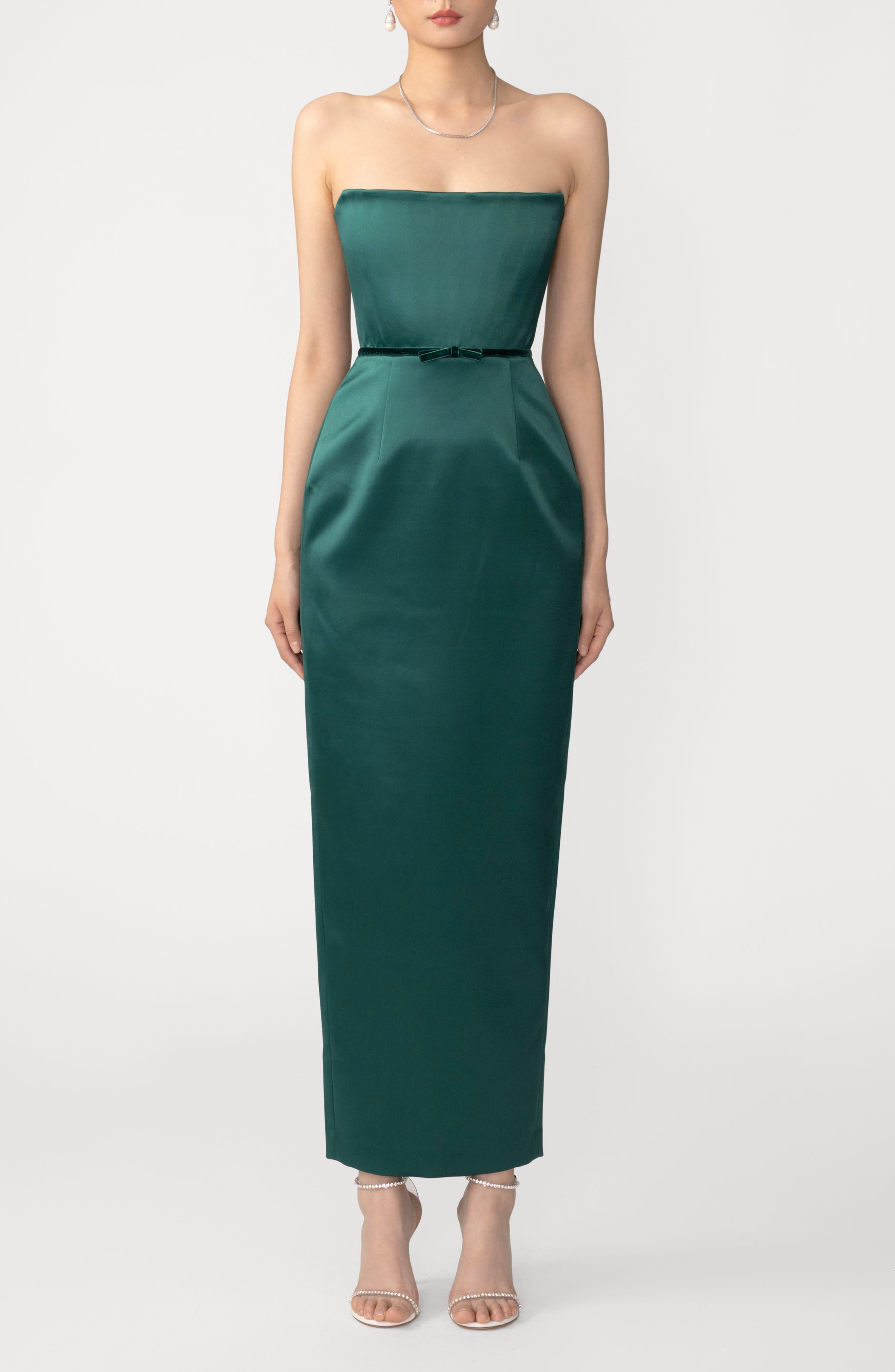 SAU LEE Taylor Satin Gown