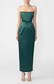 SAU LEE Taylor Satin Gown