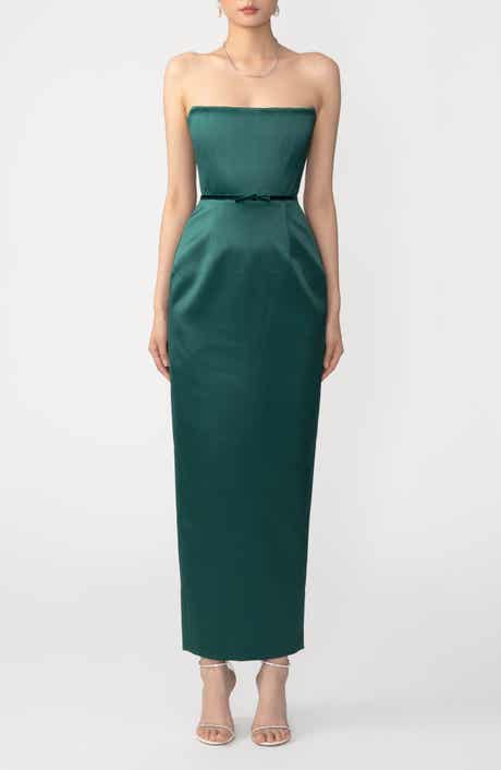 SAU LEE Taylor Satin Gown