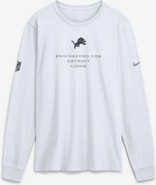Nike Men's Nike White Detroit Lions Sideline Bold Arch Star Dri-FIT Long Sleeve T-Shirt