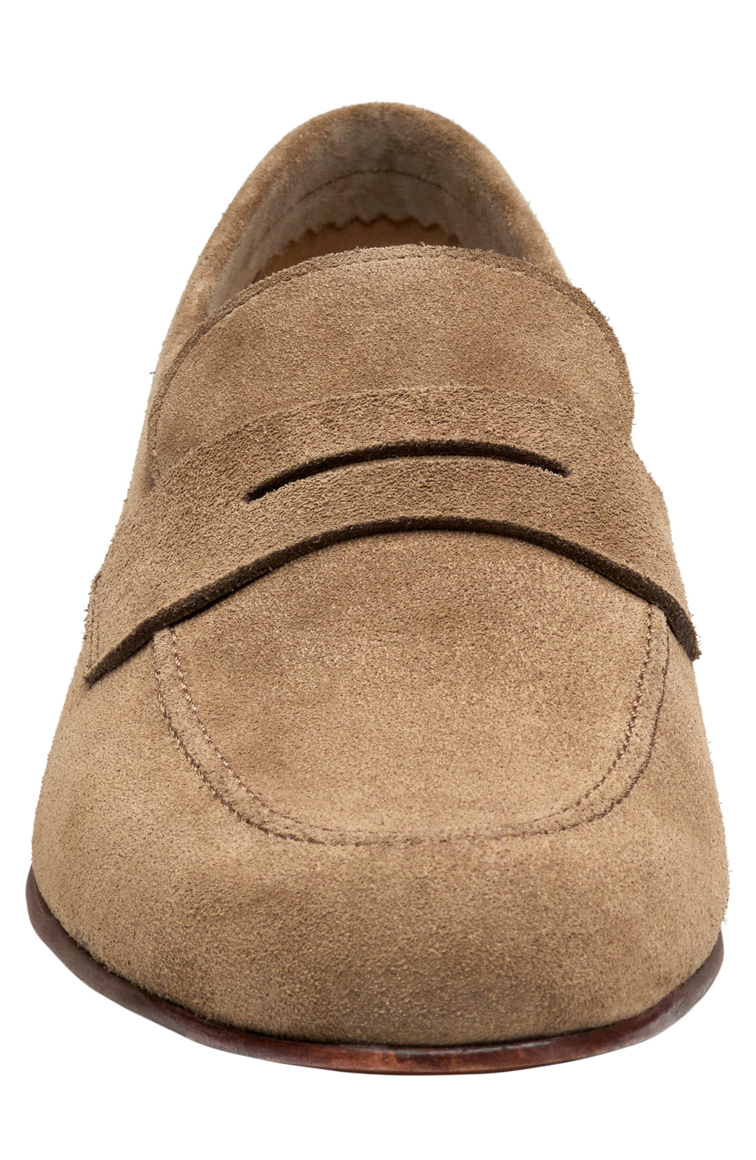 Higgins Penny Loafer, Alternate, color, TAUPE SUEDE
