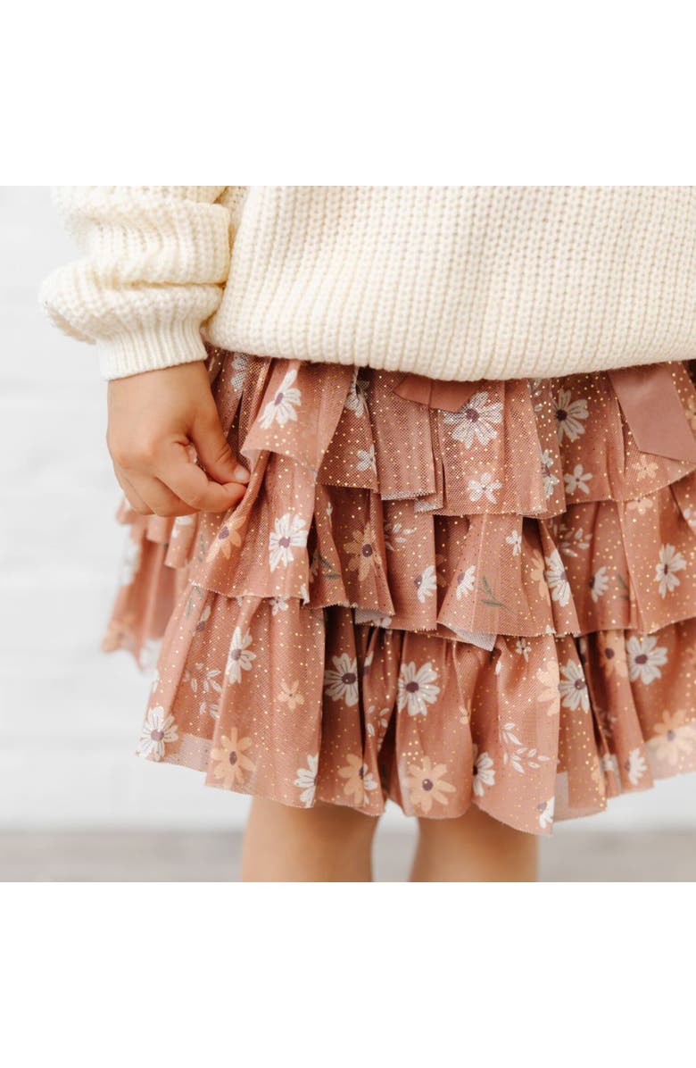 Sweet Wink Ditsy Fall Floral Printed Tiered Tutu, Alternate, color, 