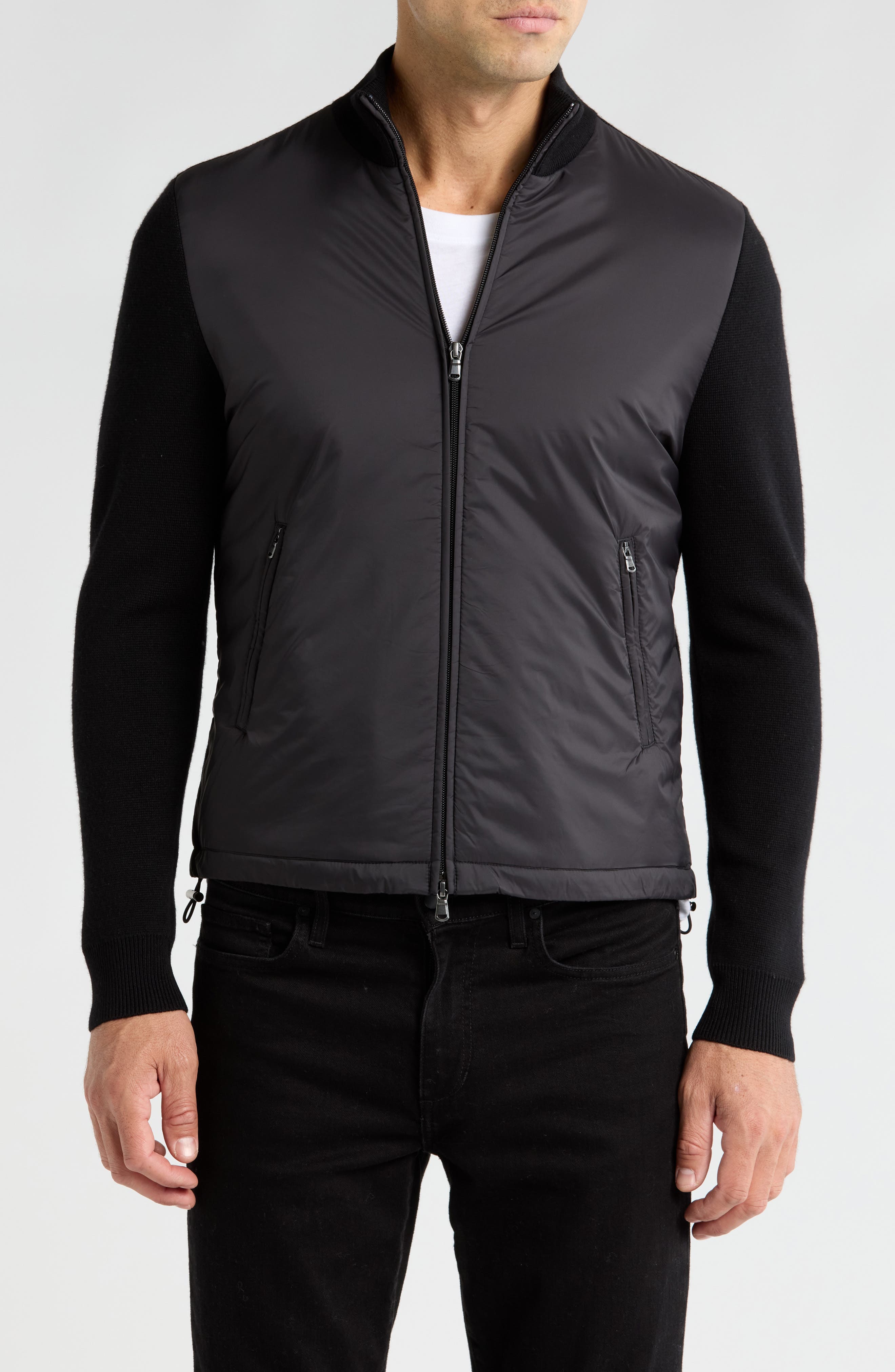 Bruno Magli Wool & Nylon Zip Jacket