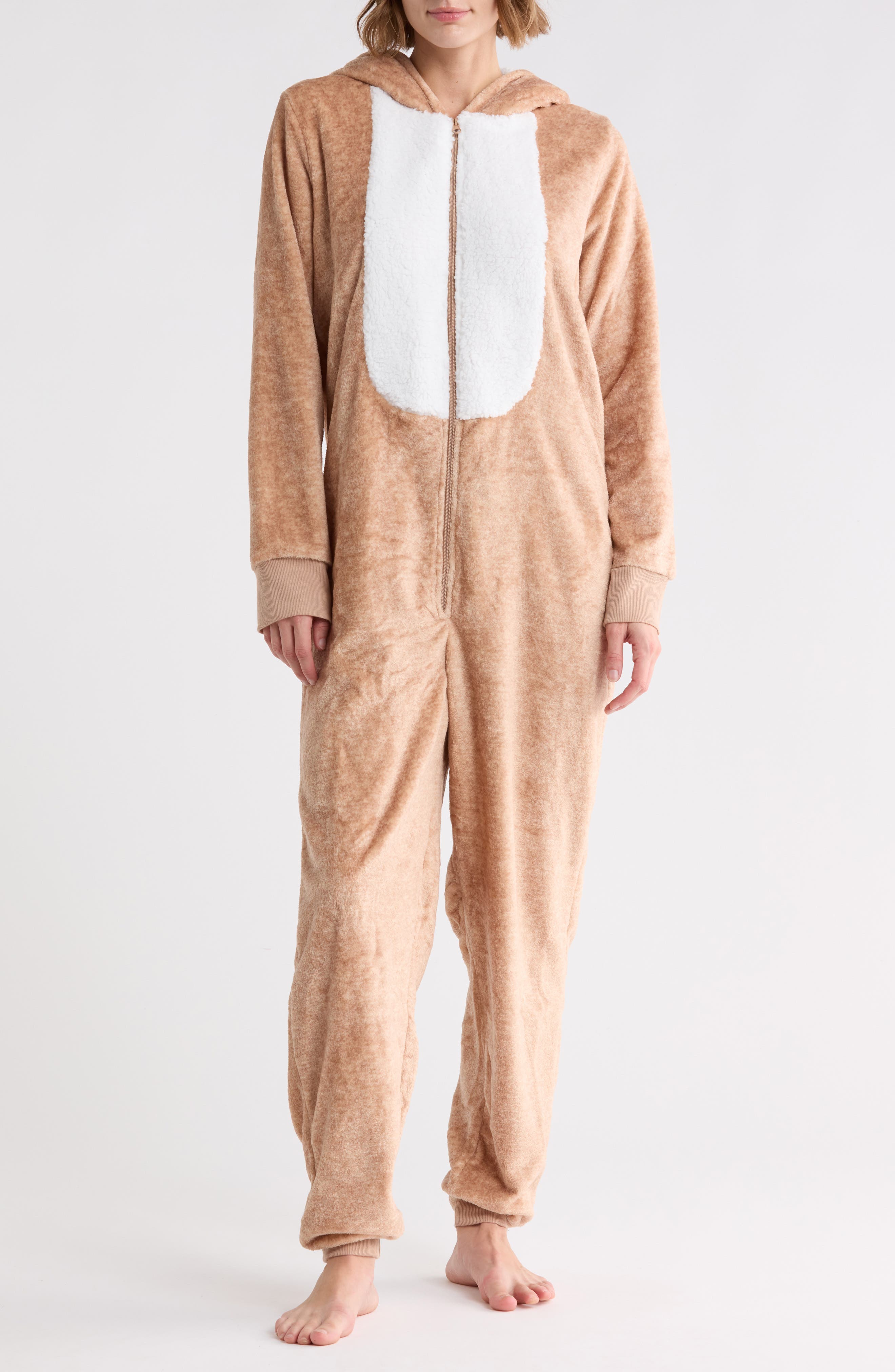 Jaclyn Hooded Jumpsuit In Reindeer Heather