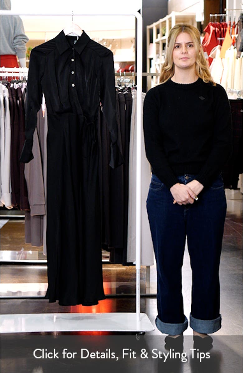 Verna Long Sleeve Wrap Maxi Shirtdress, sales video thumbnail