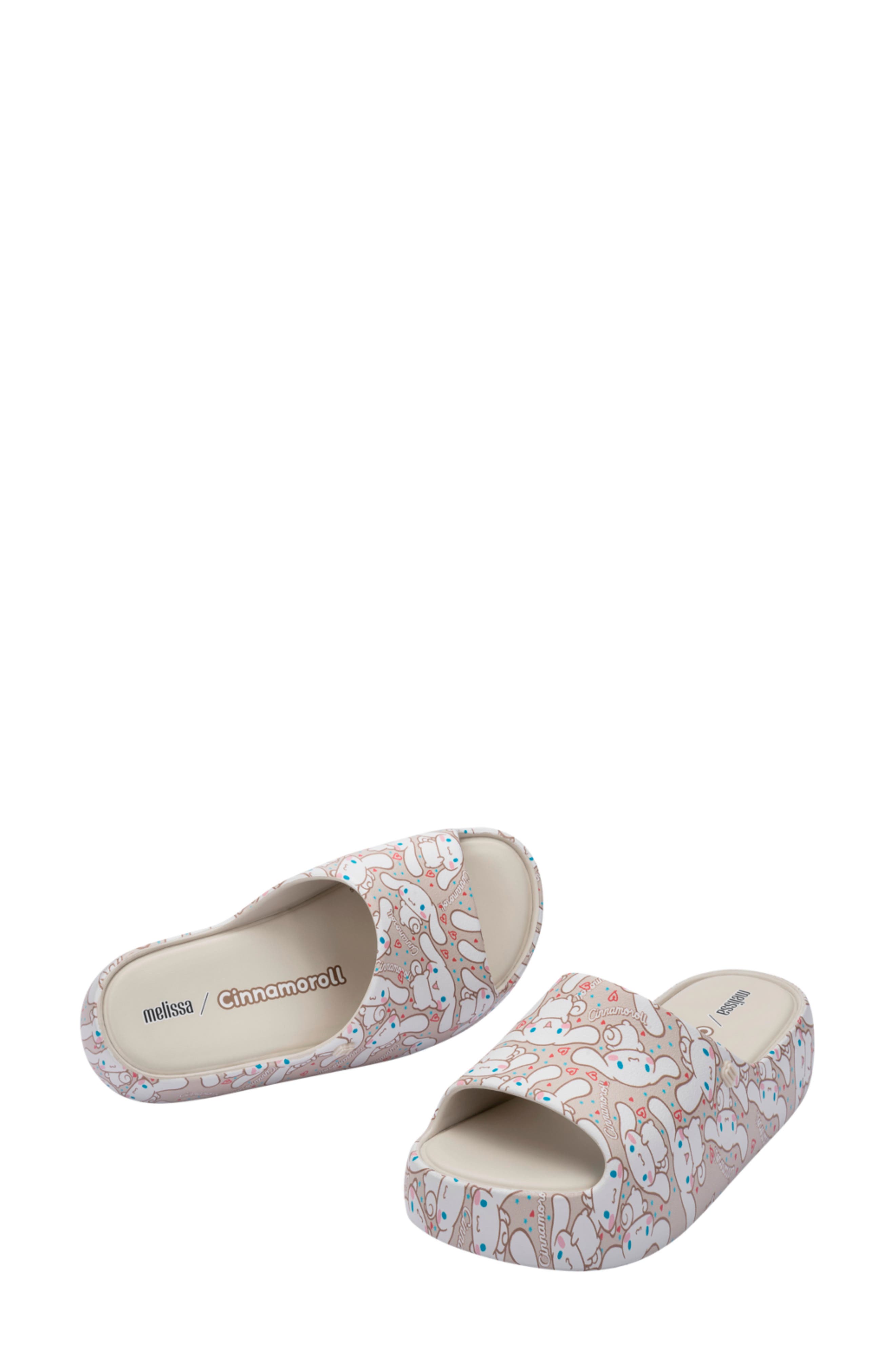 x Hello Kitty and Friends Platform Slide Sandal, Alternate, color, BEIGE/ BROWN