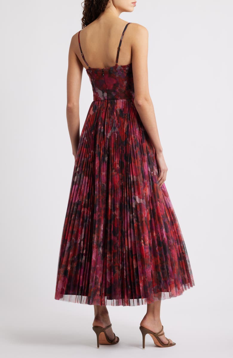 Hutch Pleated Cocktail Dress, Alternate, color, Pink Multi Abstract Paint Blot