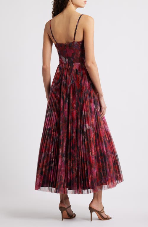 Hutch Pleated Cocktail Dress In Red