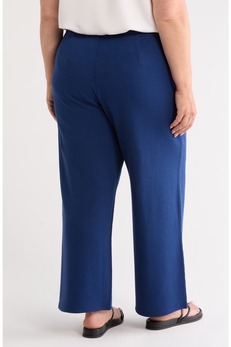 Garment Dyed Organic Cotton Terry Wide Leg Pants, Alternate, color, DEEP DIVE