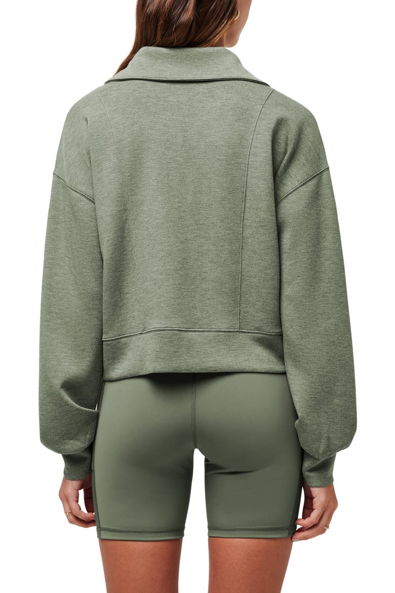 Skyloft Half Zip Top, Alternate, color, HEATHER AGAVE GREEN