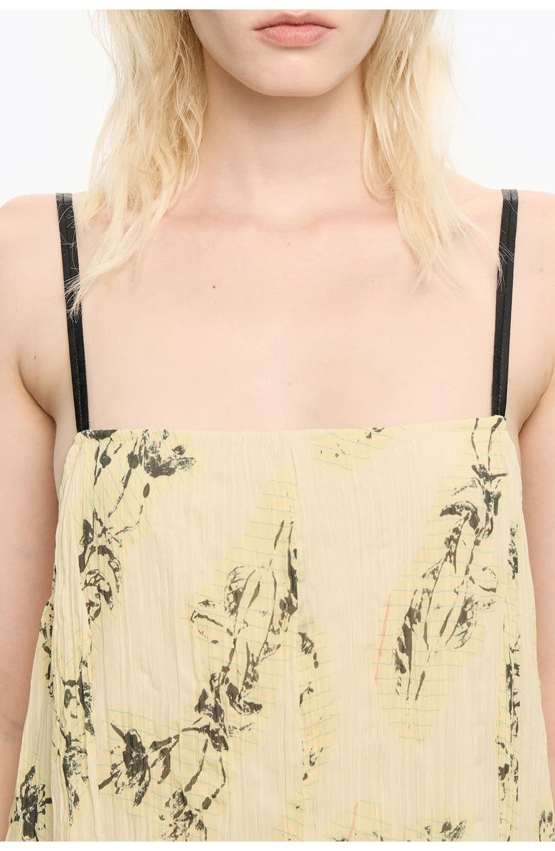 Bimba y Lola Notebook Pleated Asymmetric Dress, Alternate, color, Notebook Light Yellow