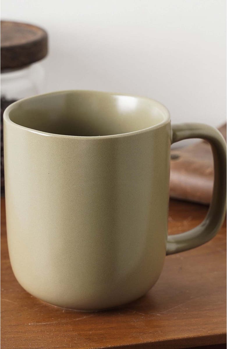 Stone Lain Tom Stoneware 4-Piece Mug Set, Alternate, color, Olive