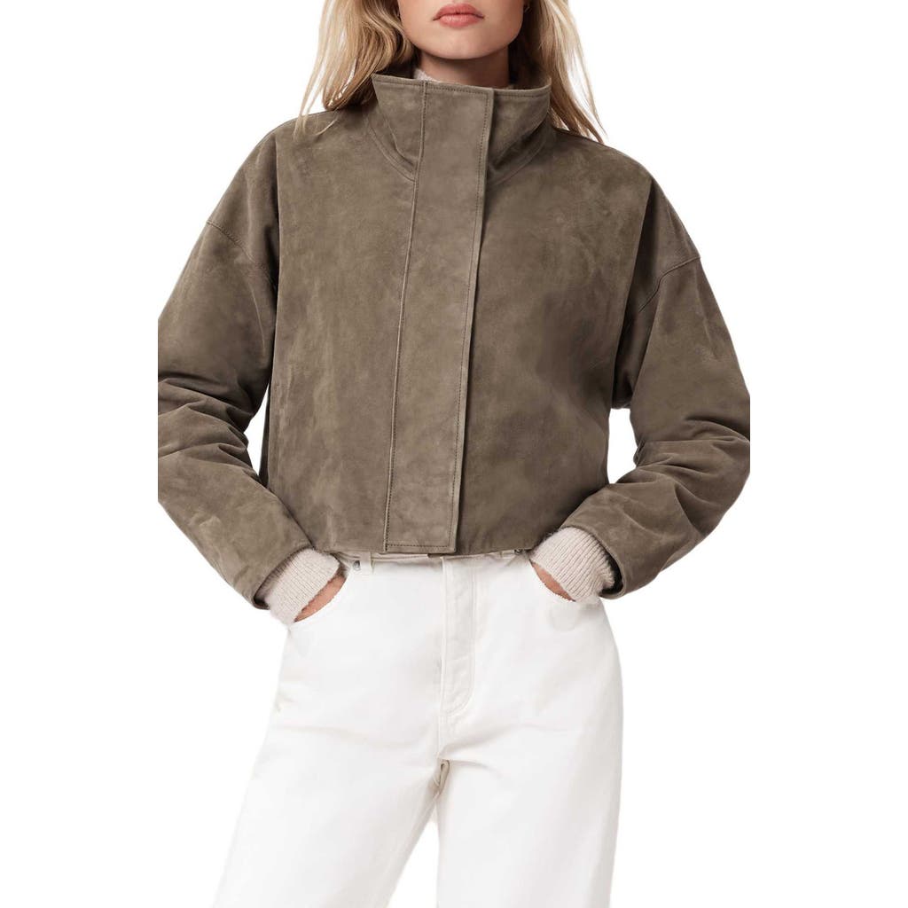 Allsaints Ryder Suede Jacket In Brown