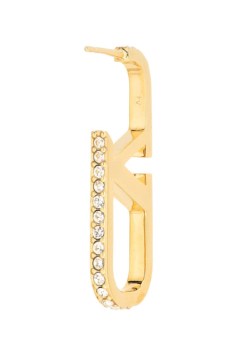 Vlogo Signature Swarovski Crystal Earrings, Alternate, color, GOLD