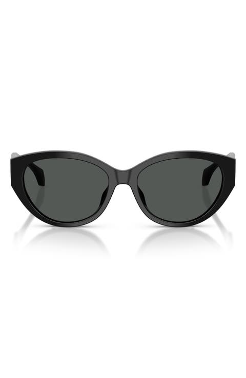 56mm Gradient Oval Sunglasses