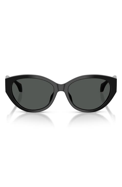 Versace 56mm Gradient Oval Sunglasses In Black