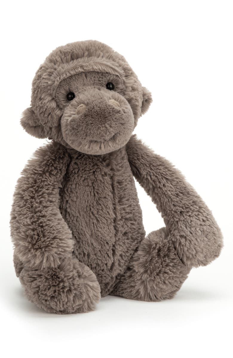 Jellycat Bashful Gorilla Stuffed Animal, Main, color, 