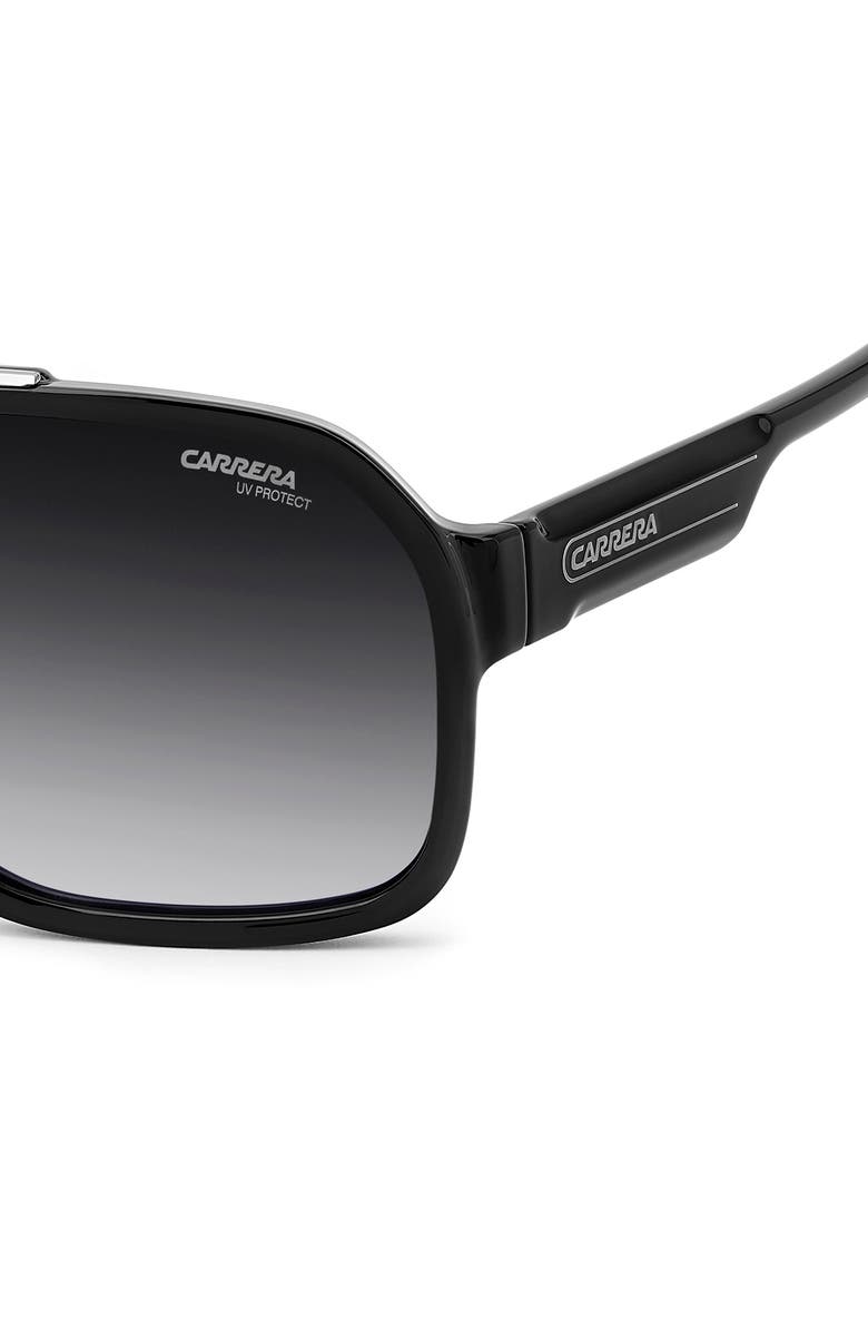 Carrera Eyewear 64mm Oversize Gradient Navigator Sunglasses, Alternate, color, Black Ruthenium/ Dark Grey