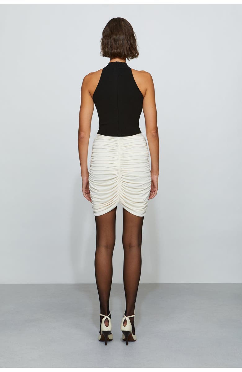 Et Ochs Atticus Knit Combo Mini Dress, Alternate, color, Black/Ivory