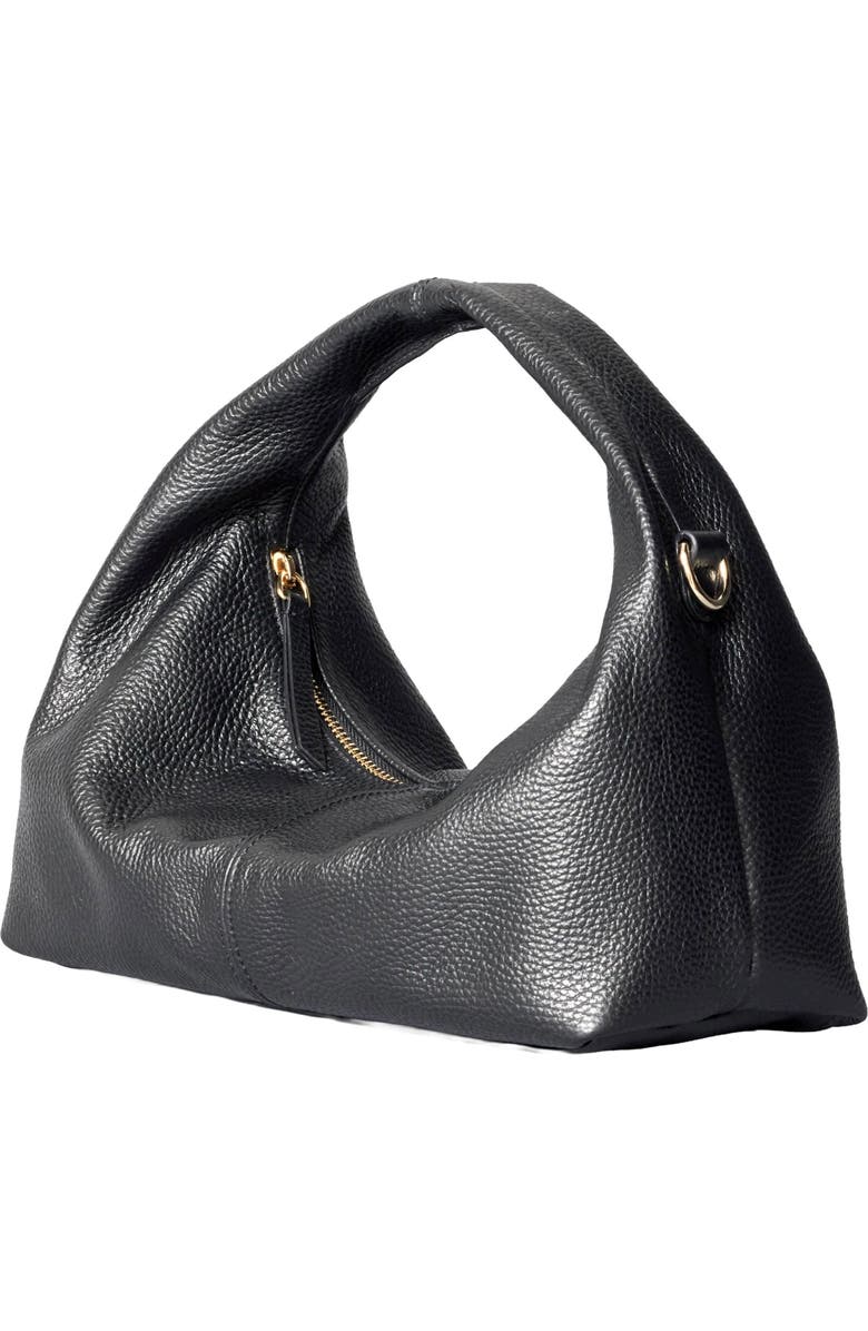 HYER GOODS Leather Mini Everday Shoulder Bag, Alternate, color, Black/Gold