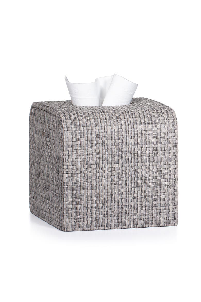 Rafya Charcoal Tissue Cover, Main, color, GREY