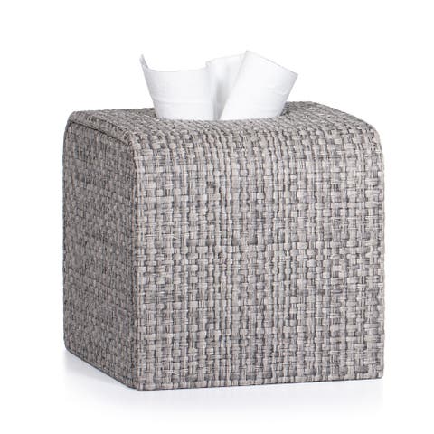 Rafya Charcoal Tissue Cover