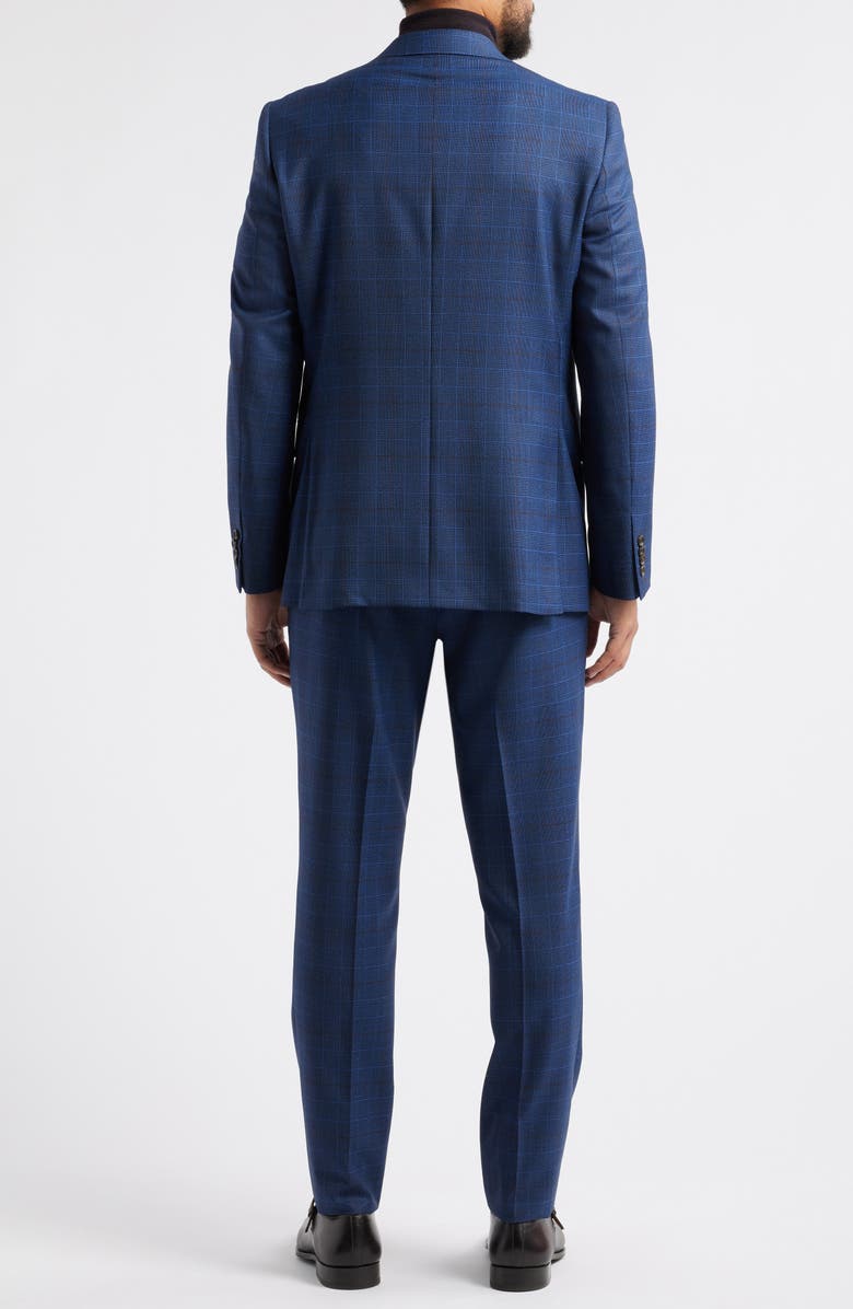 Jack Victor Esprit Blue Deco Plaid Wool Suit, Alternate, color,