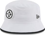 New Era Men's New Era White Pittsburgh Steelers 2025 NFL Training Camp Stretch Bucket Hat